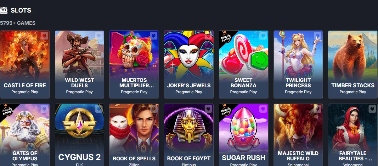 Gokkasten bij Monixbet